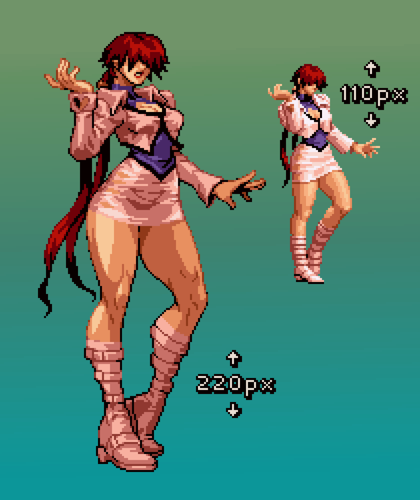 Shermie pixel art